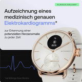 Withings ScanWatch 2 - 38mm Blau Rosegold + Gratis Lederarmband Pink