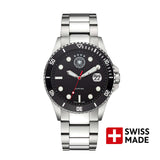 DFB GERMAN FOOTBALL BUND quartz watch stainless steel black one size men's Swiss movement 42 mm 20504-1E, 20504-2E, 20504-3E