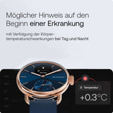 Withings ScanWatch 2 - 38mm Blau Rosegold + Gratis Lederarmband Pink