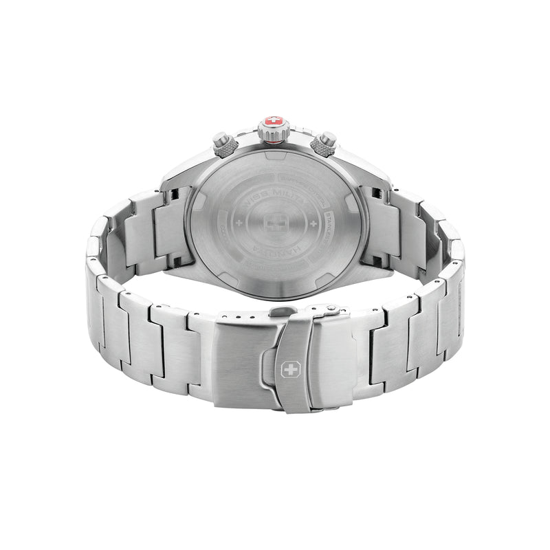 Orologio da uomo Swiss Military Hanowa cronografo in acciaio inossidabile nero 42 mm orologio da uomo cronografo con bracciali