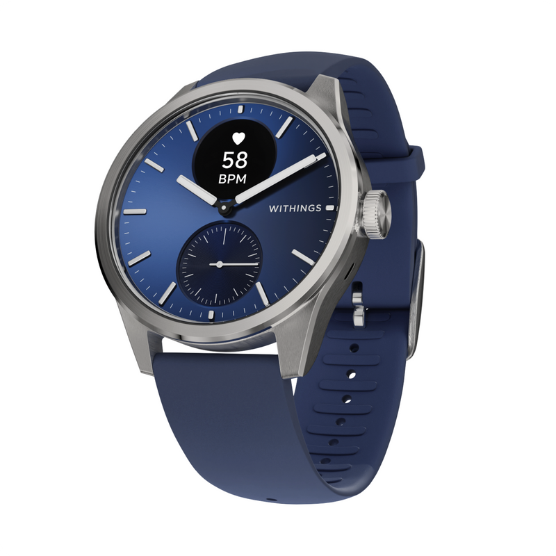 Withings ScanWatch 2 - Blau 42mm + Gratis Withings Lederarmband