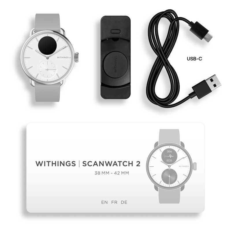 Withings Scanwatch 2 - 38mm Blau Rosegold + Gratis Withings Milanaise Armband