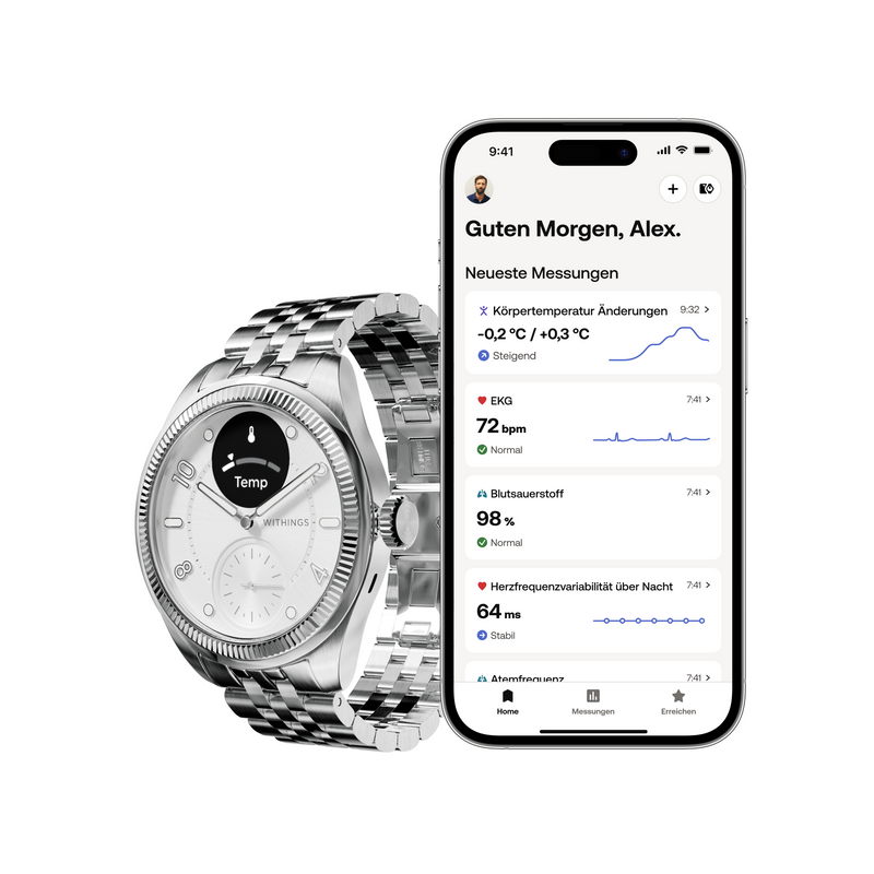 Scanwatch Nova Brilliant 39mm - Titanium silver 