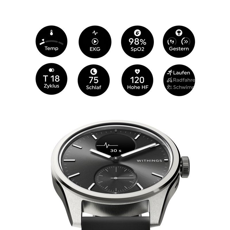 Withings Scanwatch 2 - Nero 42 mm + cinturino in pelle gratuito