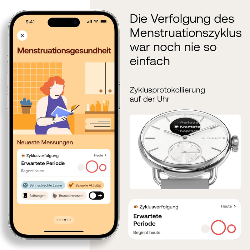 Withings Scanwatch 2 - 38mm + Gratis Withings Lederarmband Schwarz