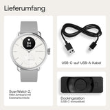 Withings Scanwatch 2 - 38mm + Gratis Withings Lederarmband Schwarz