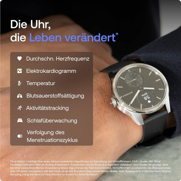 Withings Scanwatch 2 - Nero 42 mm + cinturino in pelle gratuito