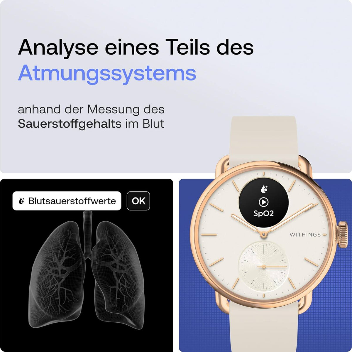 smartwatch withings uhr gold