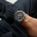 Orologio da uomo Swiss Military Hanowa cronografo in acciaio inossidabile nero 42 mm orologio da uomo cronografo con bracciali