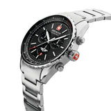 Orologio da uomo Swiss Military Hanowa cronografo in acciaio inossidabile nero 42 mm orologio da uomo cronografo con bracciali