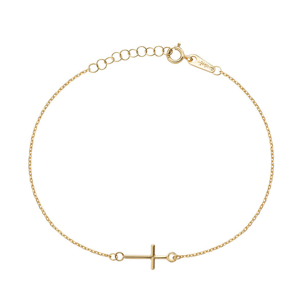 Gold bracelet 9 Kt  - Golden - (Length 16+2 + 3 cm)