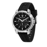 Orologio da uomo Maserati R8871621014 Cronografo Successo cinturino in silicone nero