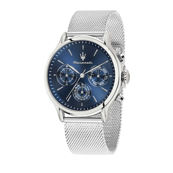 Maserati R8853118019 orologio da uomo multifunzione Epoca argento/blu