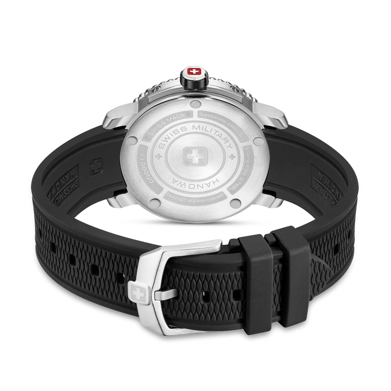 Orologio sportivo da uomo Swiss Military Hanowa Nero Orologio subacqueo impermeabile da 200 m Cronografo da polso