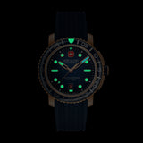 Orologio da uomo Swiss Military Hanowa Black Marlin 45mm Blu/Oro rosa Orologio da uomo in acciaio inossidabile/gomma Orologio subacqueo Cronografo