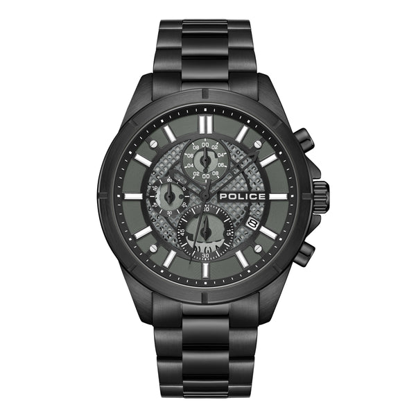 Orologio cronografo da uomo Police nero/grigio 44 mm orologio da polso in acciaio inossidabile da uomo