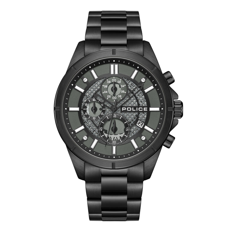 Orologio cronografo da uomo Police nero/grigio 44 mm orologio da polso in acciaio inossidabile da uomo