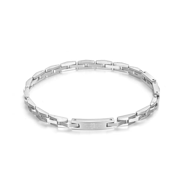 Bracciale da uomo Police catena argento 20 cm bracciale da uomo in acciaio inossidabile catena argento gioielli da uomo