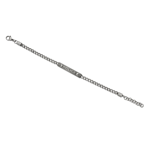 Bracciale da uomo Police Argento 21 cm Catena in acciaio inossidabile Bracciale da uomo Gioielli Bracciale a catena da uomo
