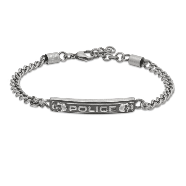 Bracciale da uomo Police Argento 21 cm Catena in acciaio inossidabile Bracciale da uomo Gioielli Bracciale a catena da uomo