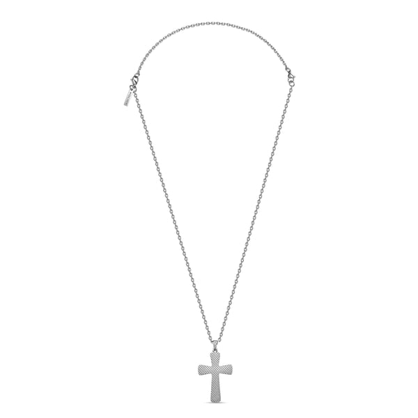 Police Men's Chain Cross Silver 50 cm Stainless Steel Necklace Pendant Chain Silver Chain Men's Chain