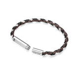 Police Men's Bracelet Leather Brown/Black/White Braided Men's Bracelet Leather Bracelet Jewelry Men