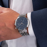 Park Hill Day-Date II, 43,5mm, silber/blau