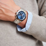 Greenfield, 41mm, silber/blau