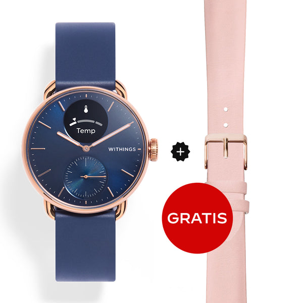Withings Scanwatch 2 - 38 mm blu | Oro rosa 