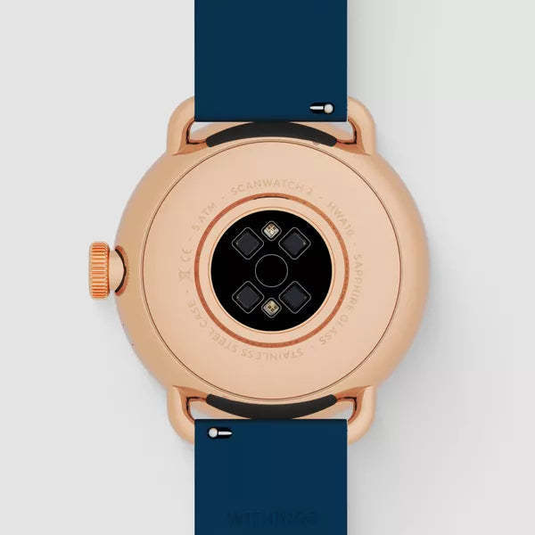 Withings Scanwatch 2 - 38mm Blau Rosegold + Gratis Withings Milanaise Armband