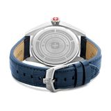 Swiss Military Hanowa Unisex Analog Wrist Watch Leather Blue 40mm Men's Watch Women's Watch Swiss Watch Chronograph