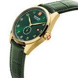 Orologio da uomo Swiss Military Hanowa analogico in pelle verde oro 40 mm cronografo da uomo