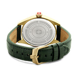 Orologio da uomo Swiss Military Hanowa analogico in pelle verde oro 40 mm cronografo da uomo