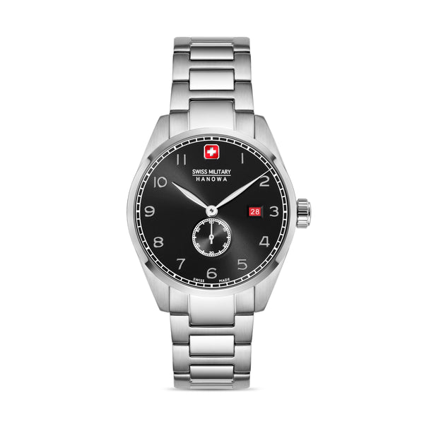 Orologio da uomo Swiss Military Hanowa Orologio da uomo analogico con cronografo in acciaio inossidabile nero da 40 mm