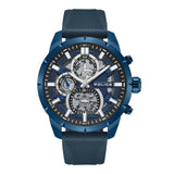 Orologio da uomo Police Cronografo Blu 44 mm Orologio da uomo in acciaio inossidabile/silicone Orologio sportivo con bracciali