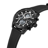 Police Orologio da uomo Cronografo Analogico Nero 44 mm Acciaio inossidabile/Silicone Orologio da polso Cronografo Orologi da uomo