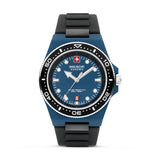Swiss Military Hanowa Orologio da polso unisex Ocean Pioneer Blu/Nero 42 mm Silicone/Acciaio inossidabile Orologio da polso da uomo Cronografo Orologio subacqueo