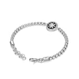 Police Men's Bracelet Stainless Steel Silver/Black 20 cm Compass Chain Jewelry Men's Bracelet Chain Men