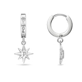 Police Unisex Earrings Silver Star - Stud Earrings - Stainless Steel - Jewelry - Accessories - Gift Idea