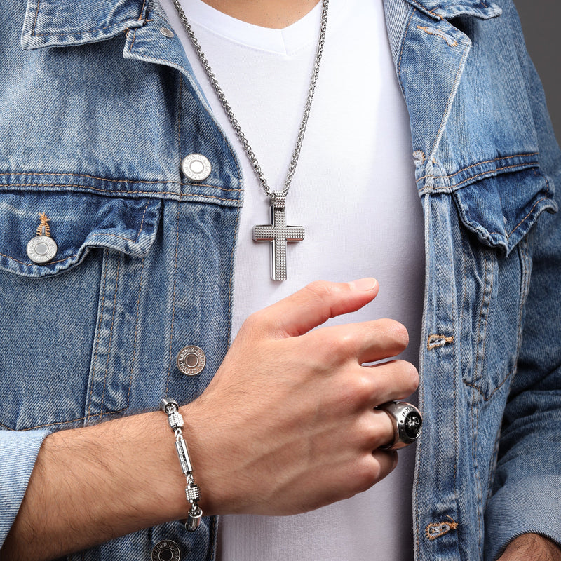 Police Herren Armband Silber 20 cm Edelstahl Armbänder Herrenkette Kette Männerarmband Silberkette Herren Schmuck