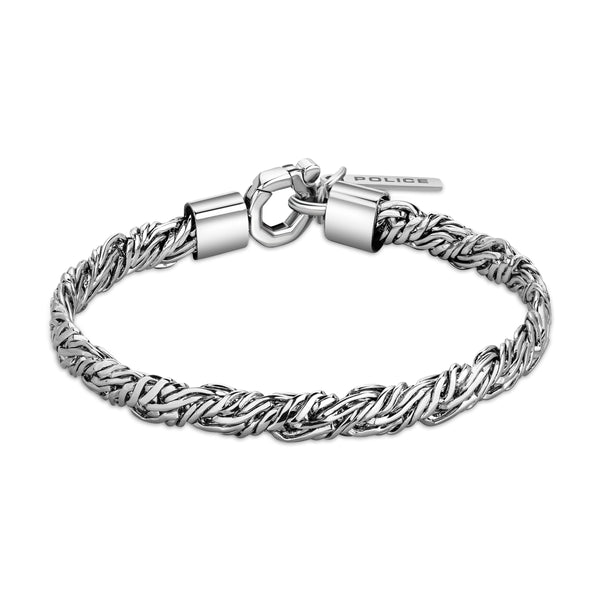 Bracciale da uomo Police Argento 20 cm Catena in acciaio inossidabile Bracciale da uomo Bracciale gioielli Bracciale da uomo in argento