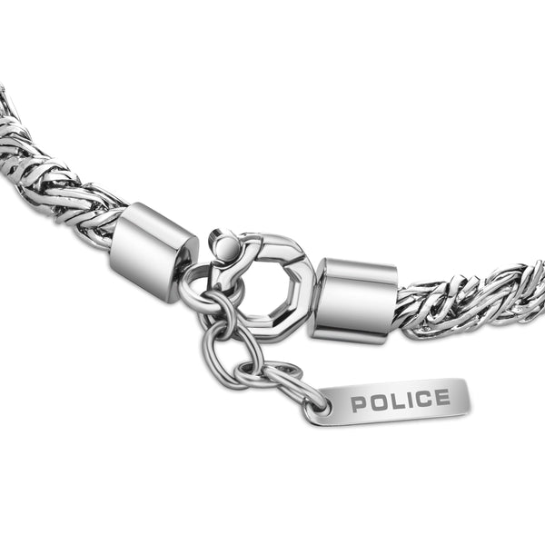 Bracciale da uomo Police Argento 20 cm Catena in acciaio inossidabile Bracciale da uomo Bracciale gioielli Bracciale da uomo in argento