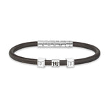 Police Men's Bracelet Leather Brown Steel - Jewelry Men's Bracelet Leather Accessories Gift Idea