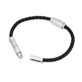 Police Herren Leder Armband Schwarz - Lederarmband Herren Lederband Lederkette Armband Leder