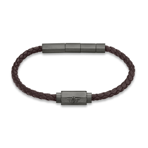 Police Men's Leather Bracelet Brown - Leather Bracelet Men - Bracelet Leather Men - Bracelet Leather - Bracelet Men Leather