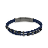 Police Men's Bracelet Leather Blue Black Men's Bracelet Leather Men's Bracelet Leather Band Leather Bracelet Men's Leather Bracelets