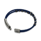 Police Men's Bracelet Leather Blue Black Men's Bracelet Leather Men's Bracelet Leather Band Leather Bracelet Men's Leather Bracelets