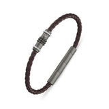 Police Men's Bracelet Leather Brown - Braided Leather Band Men's Bracelet - Bracelet Leather Men