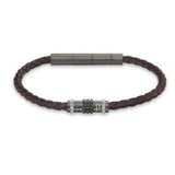 Police Men's Bracelet Leather Brown - Braided Leather Band Men's Bracelet - Bracelet Leather Men