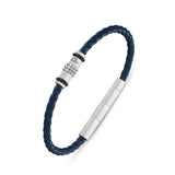 Police Men's Bracelet Leather Stainless Steel Blue - Bracelets Men Leather - Bracelet Men Leather - Bracelet Leather Men - Bracelets Men